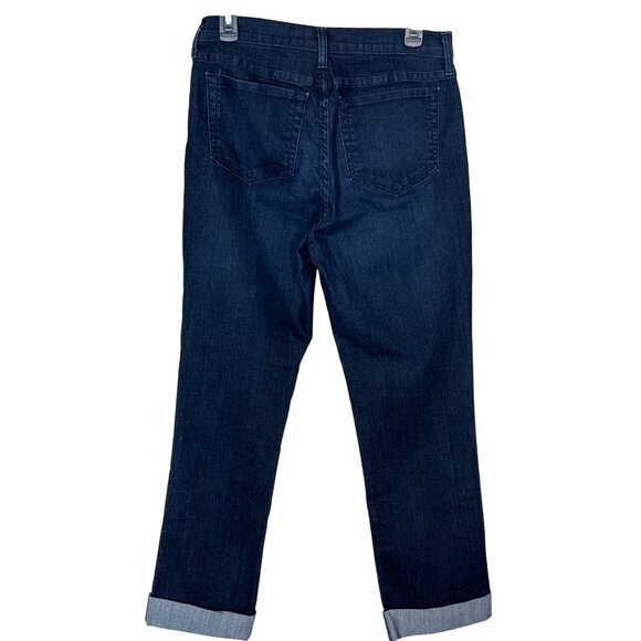 NYDJ Not Your Daughters Size 10 High Rise Jeans Straight Leg Cuff Hem - Picture 2 of 8